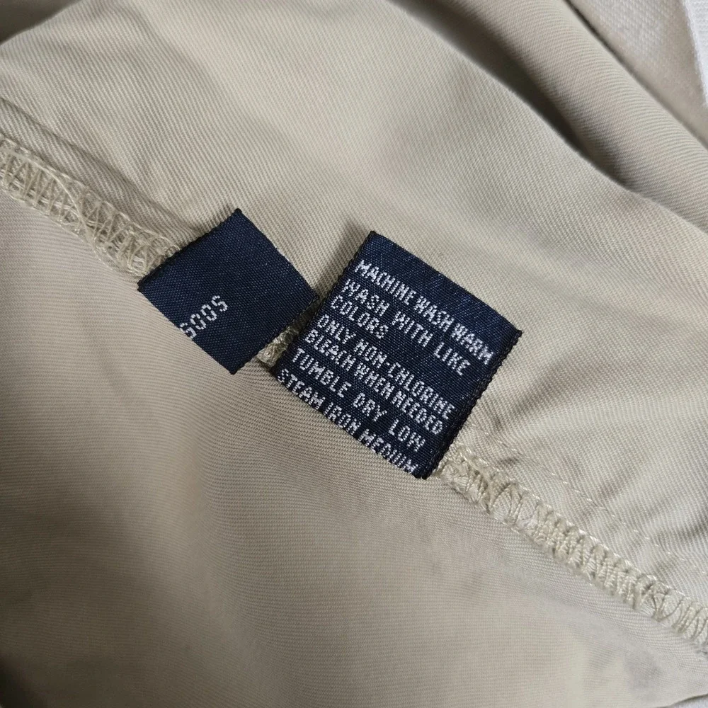 Polo Ralph Lauren Hammond Pant Mens 33x30 Vintage Khaki Pleated Cuffed Y2K